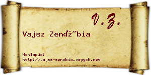 Vajsz Zenóbia névjegykártya